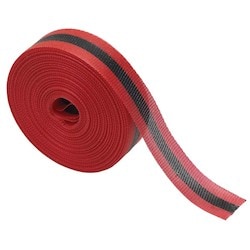 Brady Corporation 91179 | Woven Barricade Tape, Polypropylene, Black/Red, 200 ft. L x 2 in. W