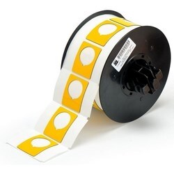 Brady Corporation B30EP-167-593-YL | B30 Series Raised Panel Polyester Labels, 1.5" H x 1.2" W, Roll of 200 Labels, Yellow