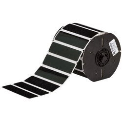 Brady Corporation B30EP-174-593-BK | B30 Series Raised Panel Polyester Labels, 1" H x 4" W, Roll of 300 Labels, Black