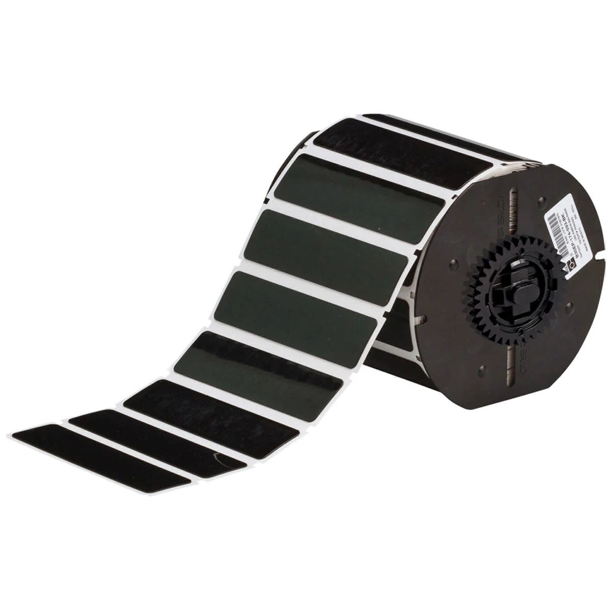 Brady Corporation B30EP-174-593-BK | B30 Series Raised Panel Polyester Labels, 1" H x 4" W, Roll of 300 Labels, Black