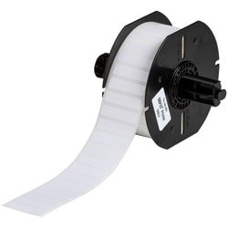 Brady Corporation B33-102-422 | Identification Label, Stronger Acrylic Adhesive, Rectangle, 1.5" Width X 0.37" Height, Polyester, Gloss White, 1 Per Row, 2500 Per Roll, For Textured Surface