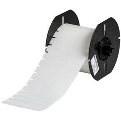 Brady Corporation B33-5-430 | Identification Label, Standard, Acrylic Adhesive, Rectangle, 1" Width X 0.5" Height, Polyester, Gloss Clear, 3 Per Row, 5000 Per Roll