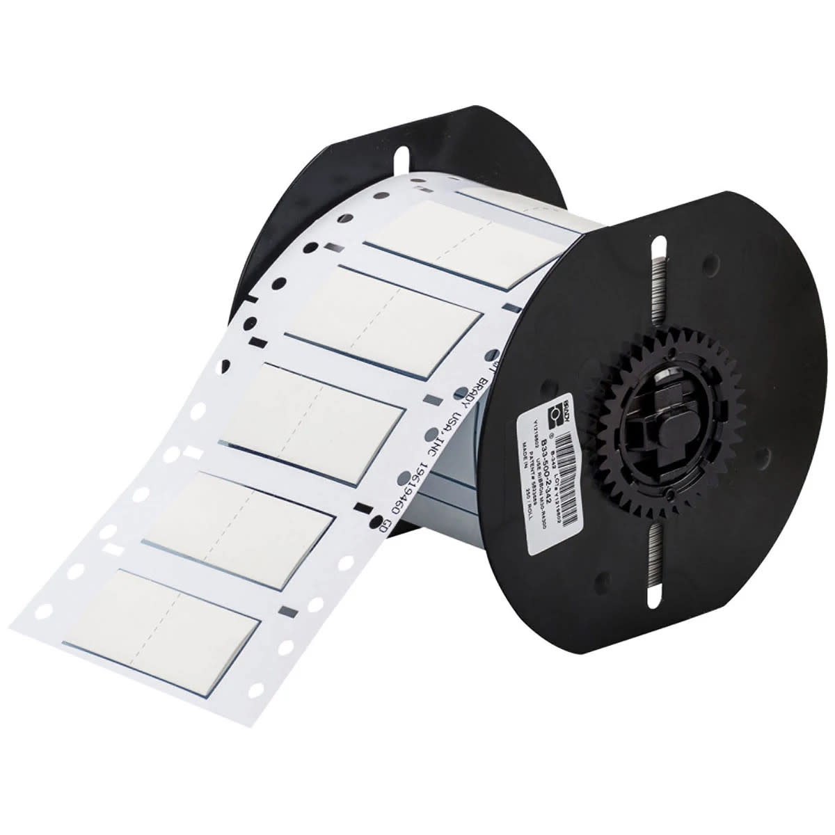 Brady Corporation B33-500-2-342-2 | BBP, 33 PermaSleeve, Single-Sided Wire Marking Sleeve, Polyolefin, White, 0.5 D in. Dia.., 0.85 H x 1 W in.