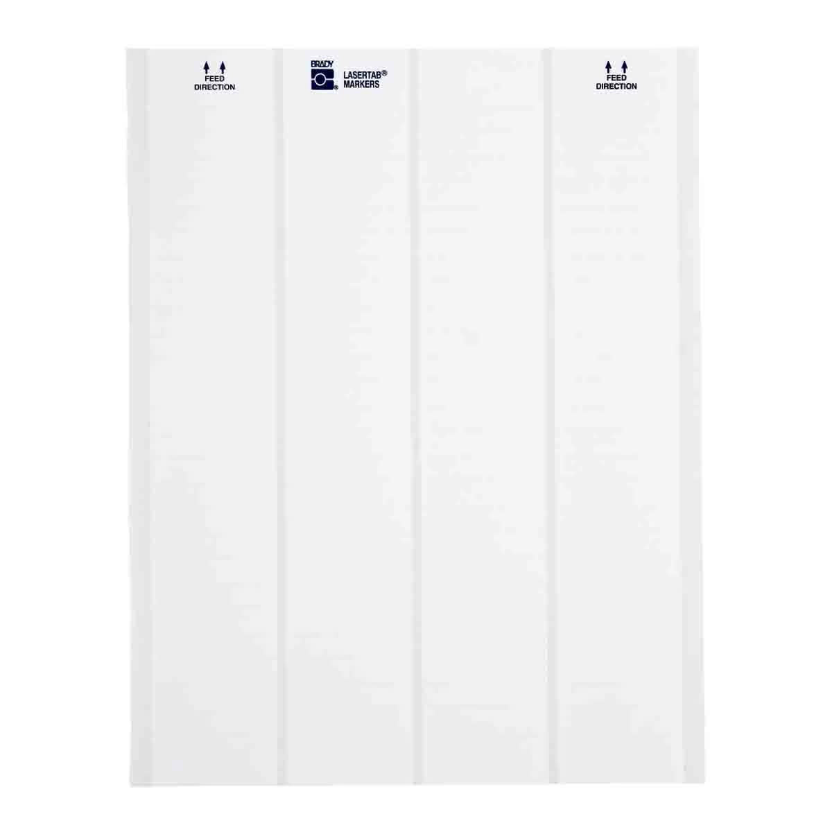 Brady Corporation LAT-40-799-5 | LaserTab, Label, Matte, Nylon, White, 0.75 H x 0.5 W in.