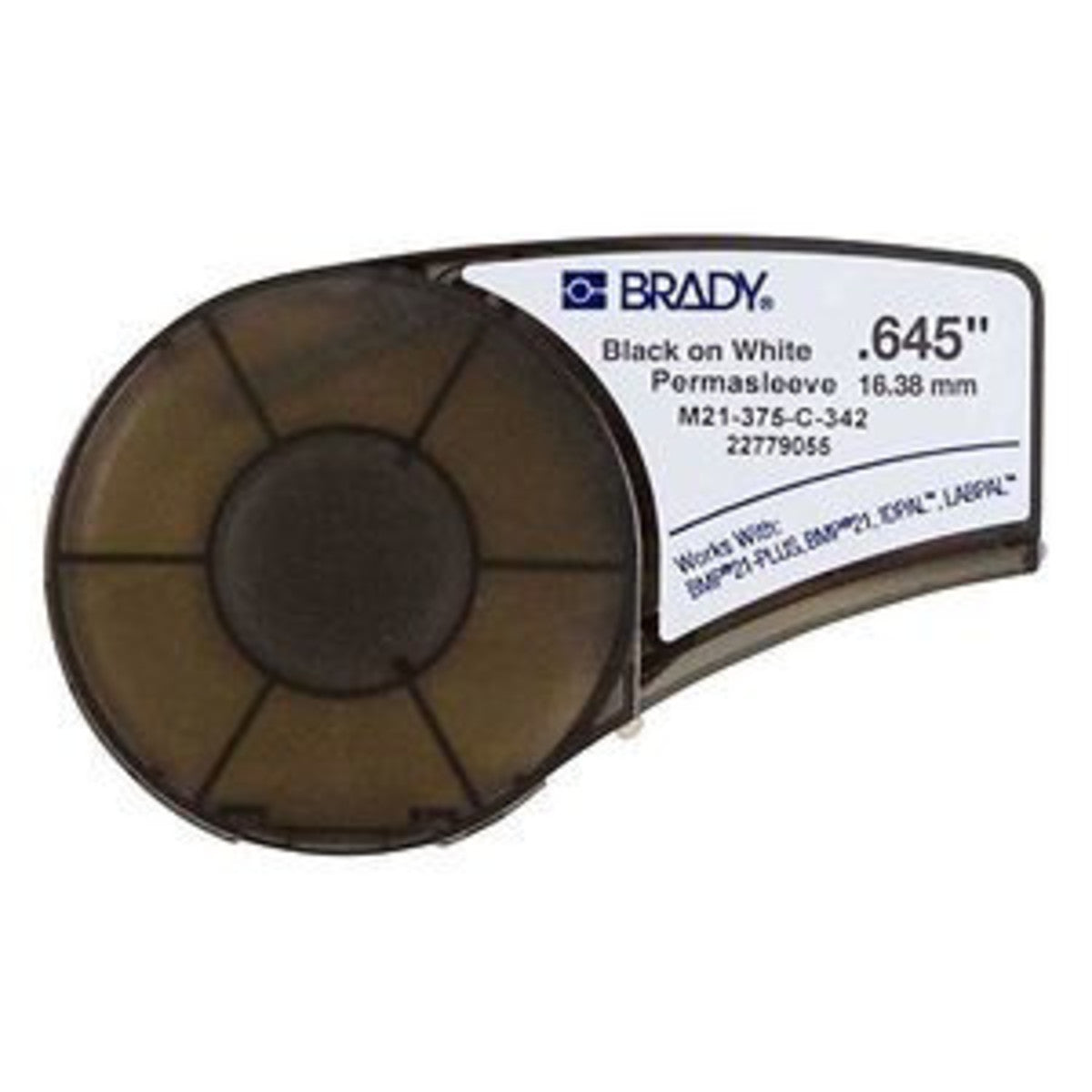 Brady Corporation M21-375-C-342 | PermaSleeve Wire Marker Sleeve, Black On White, 12 - 4 AWG