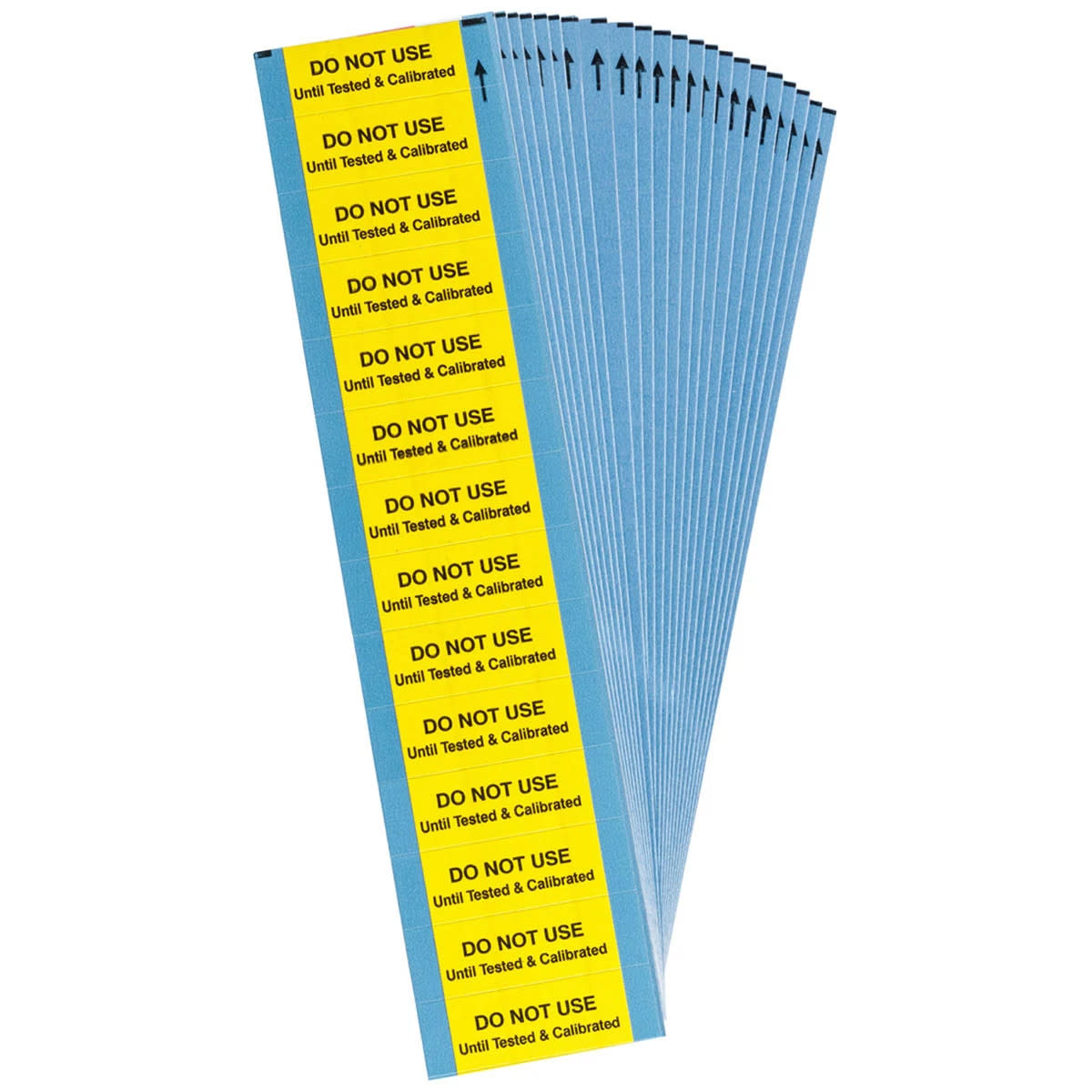 Brady Corporation WO-51-PK | Calibration Labels 0.625 in H x 1.5 in W Cloth Black on Yellow 25 Cards/Pk