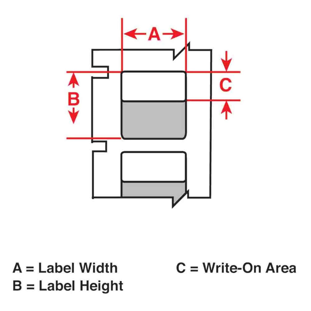 Brady Corporation WRAP-12-427 | Wraptor Series, Label, Vinyl, Matte, Clear/White, 1.5 H x 2 W in.