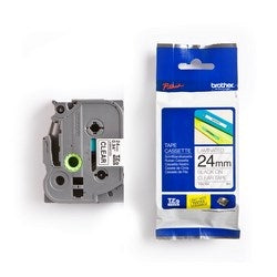 Brother Mobile Solutions TZE151 | Black on Clear 24 mm Tape for P-touch, 8 m