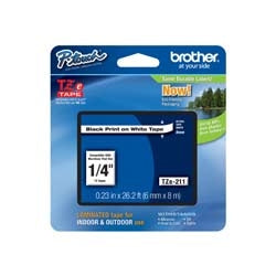 Brother Mobile Solutions TZE211 | Black on White 6 mm Tape for P-touch, 8 m