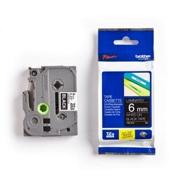 Brother Mobile Solutions TZE315 | White on Black 6 mm Tape for P-touch, 8 m