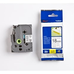 Brother Mobile Solutions TZES241 | Black on White 18 mm Tape with Extra Strength Adhesive, 8 m