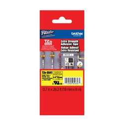 Brother Mobile Solutions TZES641 | Black on Yellow 18 mm Tape with Extra Strength Adhesive, 8 m