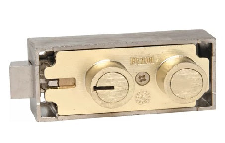 Bullseye Sd Locks B5700-BR-SS | Safe Deposit Lock, 1/2 in., Brass/Stainless Steel