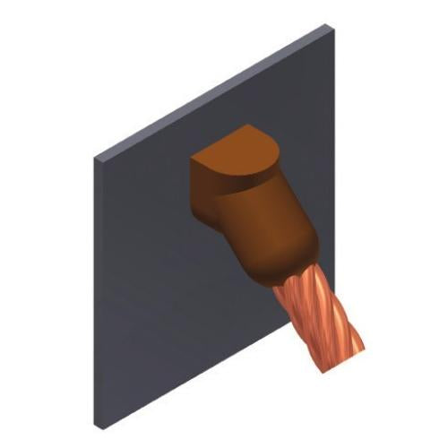 Burndy B8833 | Angular Cable Drop to Vertical Steel Surface