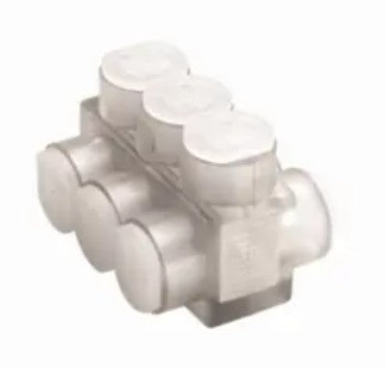 Burndy BIBD2505 | 2-Sided, 5-Conductor, Clear Insulated Multi-Tap Connector