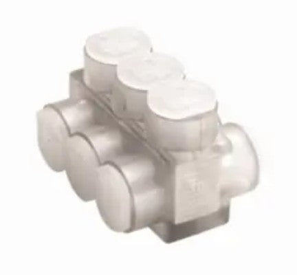 Burndy BIBD43 | 2-Sided, 3-Conductor, Clear Insulated Multi-Tap Connector