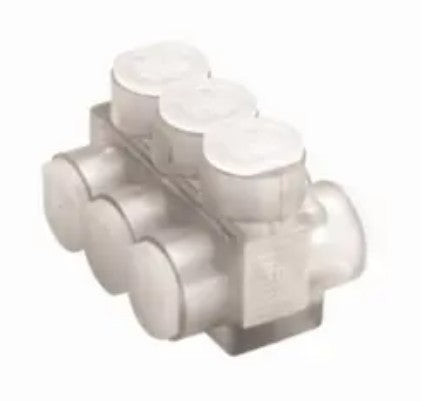 Burndy BIBD7504 | 2-Sided, 4-Conductor, Clear Insulated Multi-Tap Connector