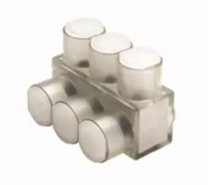 Burndy BIBS6006 | 1-Sided, 6-Conductor, Dual-Rated Al/Cu, Clear Insulated Multi-Tap Connector