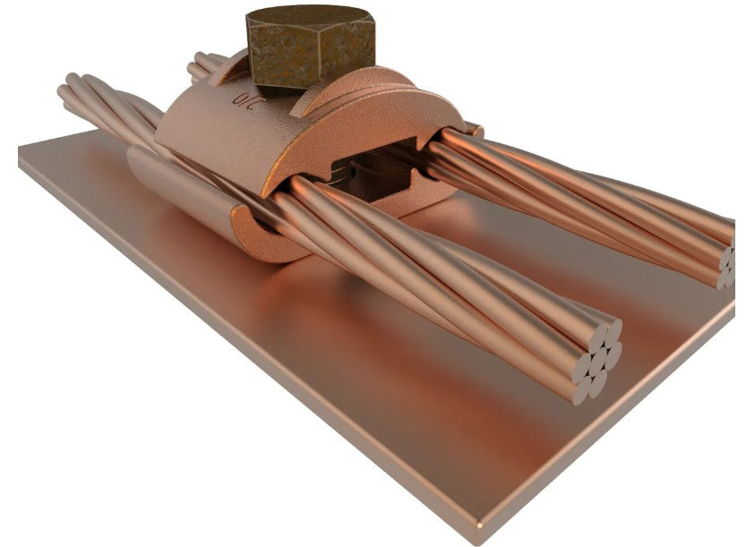 Burndy GC2929 | Mechanical Grounding Connector, Two Cables to Bus Bar