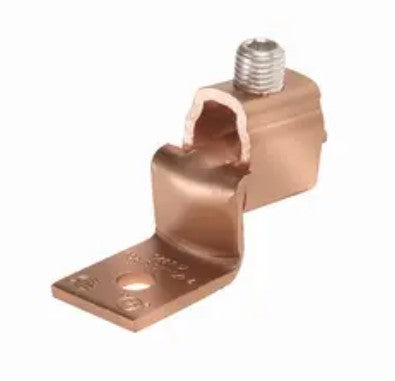 Burndy KLU70TP | Copper Mechanical Terminal, Offset Tongue, 1-Hole