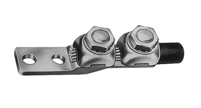 Burndy QA312N | Heavy-Duty Copper Terminal, 2-Hole