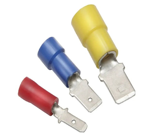Burndy QP10M25X03D | Vinyl Male Quick Disconnect, 12-10 AWG, 0.25 x 0.03 in.
