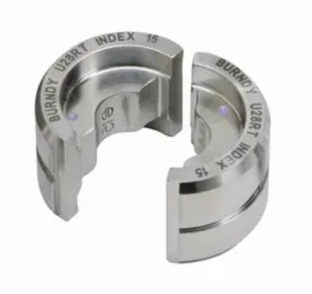 Burndy U25RTW | Stainless Steel Circular Butting Wide U Die, 1/0 AWG, Index 12