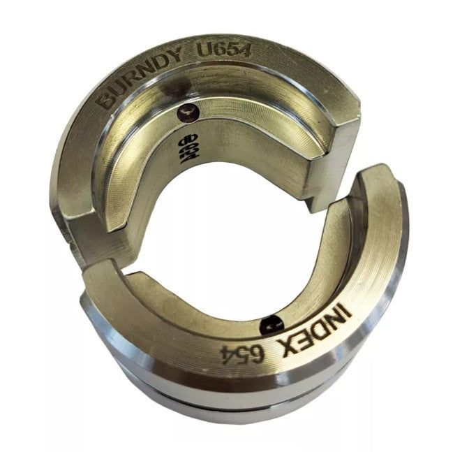 Burndy U654 | Stainless Steel Radial Butting Twin U Die, Index 654