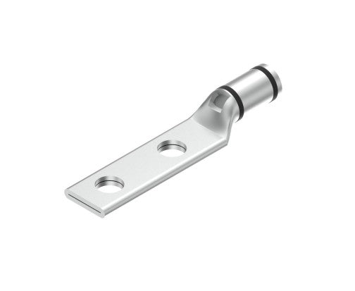 Burndy YAV26L2TC14E2FX | Copper Compression Terminal, 2-Hole, 1/4 in. Stud, 3/4 in. Spacing, Standard Barrel