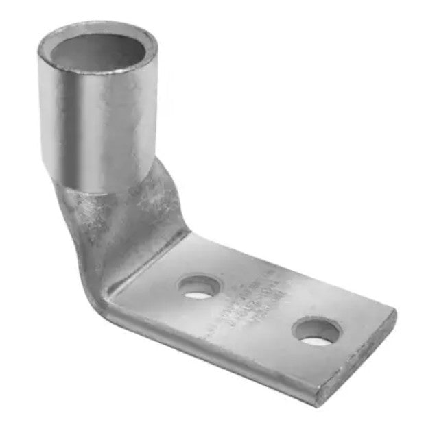 Burndy YAV28L2TC38FX90 | Compression Lug, Purple, Copper, 2 Hole, Stud Size 3/8 in., Die Index 15, 4/0 AWG