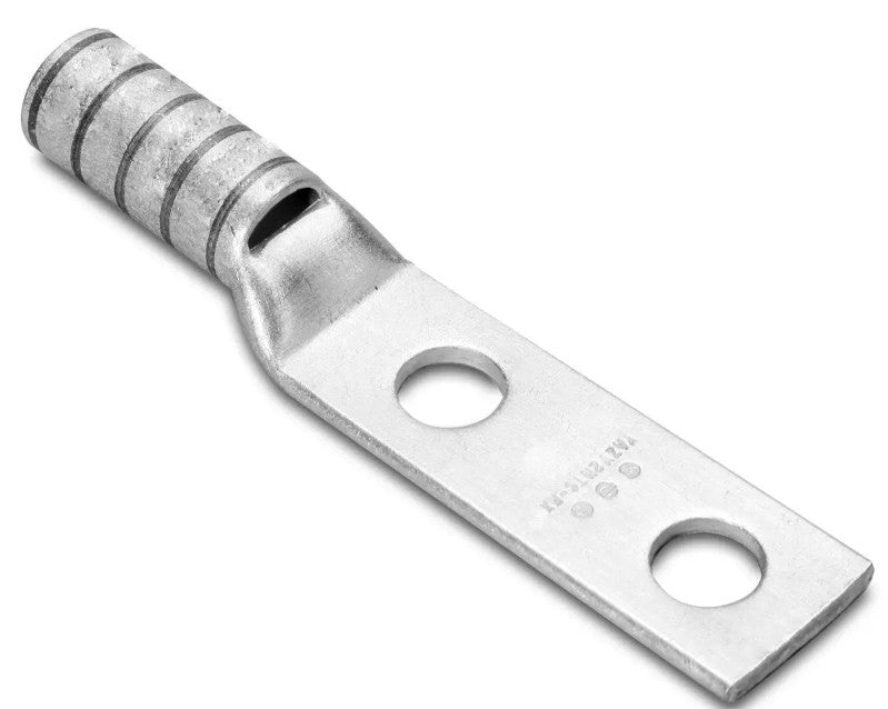 Burndy YAV29L2TC14E2FX | Copper Compression Terminal, 250 kcmil, 2-Hole, 1/4 in. Stud, 3/4 in. Spacing, Standard Barrel