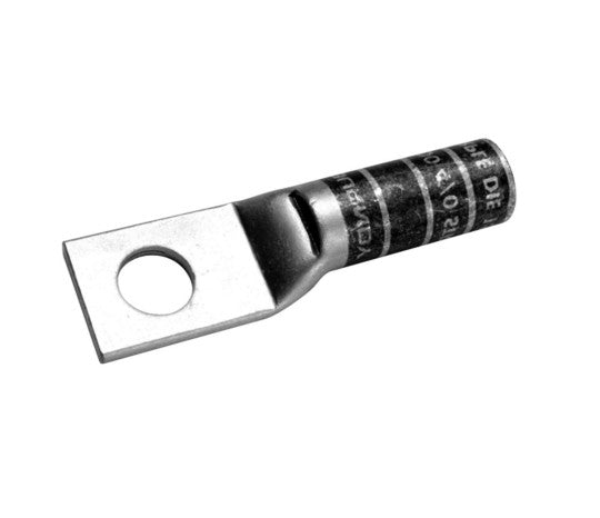 Burndy YAZ2CTC516 | Copper Compression Terminal, 2 AWG, 1-Hole, 5/16 in. Stud, Long Barrel