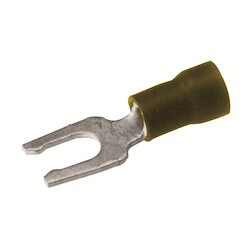 Burndy BA10EL8 | 636095 | Polyvinyl Chloride Insulated Copper fork Terminal, Wire Size 12-10 AWG STR, Stud Size 8