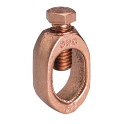 Burndy GRC12 | 258150 | Mechanical Ground Rod Clamp, for Cable to Rod, High Strength, 10 AWG (Solid)- 2 AWG (STR), 1/2 Inch Drive Rod