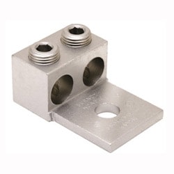 Burndy K2A29U | 391010 | Mechanical Terminal, Aluminum, Tin Plated, 3/8 Inch, Hex Socket, CU/AL