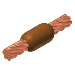 Burndy M-208 | M208 | Exothermic Mold, 4/0 Stranded to 4/0 Stranded Button Splice
