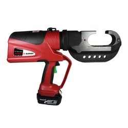 Burndy PAT46CLWSLI | 50044167 | 15-ton, Light Weight C-Head Crimper, Hydraulic Self-Contained, 18V Lithium-Ion, 3.0Ah, Rubber Covered Head