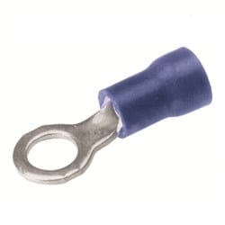 Burndy TP1410 | 509284 | Copper Terminal, Ring Tongue, 16-14 AWG, 8-10 Stud, Vinyl Insulated, Tin Plated