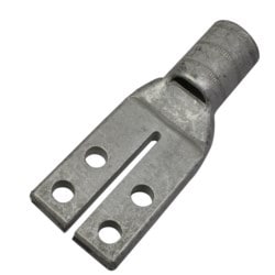 Burndy YA25L4TCG1 | 25003256 | 4 Hole Lug Standard Barrel 1/0 Split Pad 1/4 Inch Stud 5/8 Inch CTR ROHS