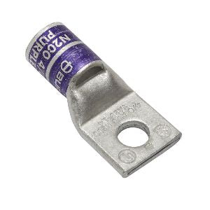 Burndy YA28L4 | 502385 | Hylug, Lug, Compression, Copper, 1 Hole, 3/8 Inch, 4/0 STR, Purple