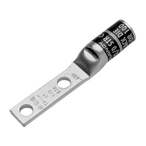 Burndy YA2CL2NT14 | 25017016 | Hylug, Lug, Compression, Copper, 3/8 Inch, 2 Holes, 2 AWG, Brown