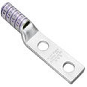 Burndy YAZ272N | 25016807 | Hylug, Lug, Compression, Copper, 1/2 Inch, 2 Holes, 3/0 AWG, Orange
