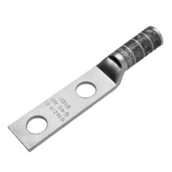 Burndy YAZ442NNTFX | 25006477 | Hylug Copper Compression Lug, 2 Hole with Inspection Window, Long Barrel