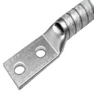 Burndy YAZ442NT38FX | 25006480 | Hylug, Lug, Compression, Copper, 3/8 Inch, 2 Holes, 750 MCM, Yellow