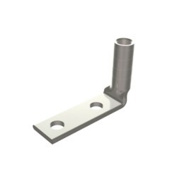 Burndy YAZV6C2TC14FX90 | 25019414 | Lug, Compression, Copper, 1/4 Inch, 2 Holes, 6 AWG, Blue