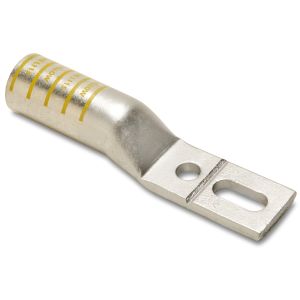 Burndy YBAV28FX | 10084291 | Hylug, Lug, Compression, Copper, 1/2 Inch, 2 Holes, 4/0 AWG, Purple