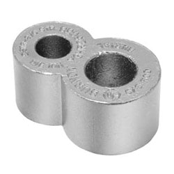 Burndy YGHR26C34TN | 26000054 | Copper Compression Fig 8 Connector, 2 AWG(STR)-2/0 AWG(STR), 3/4 Inch Ground Rod, Tin Plated