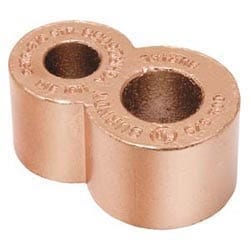 Burndy YGHR26C58 | 279147 | Copper Compression Figure 8 Connector, 2 AWG(STR)-2/0 AWG(STR), 5/8 Inch Ground Rod