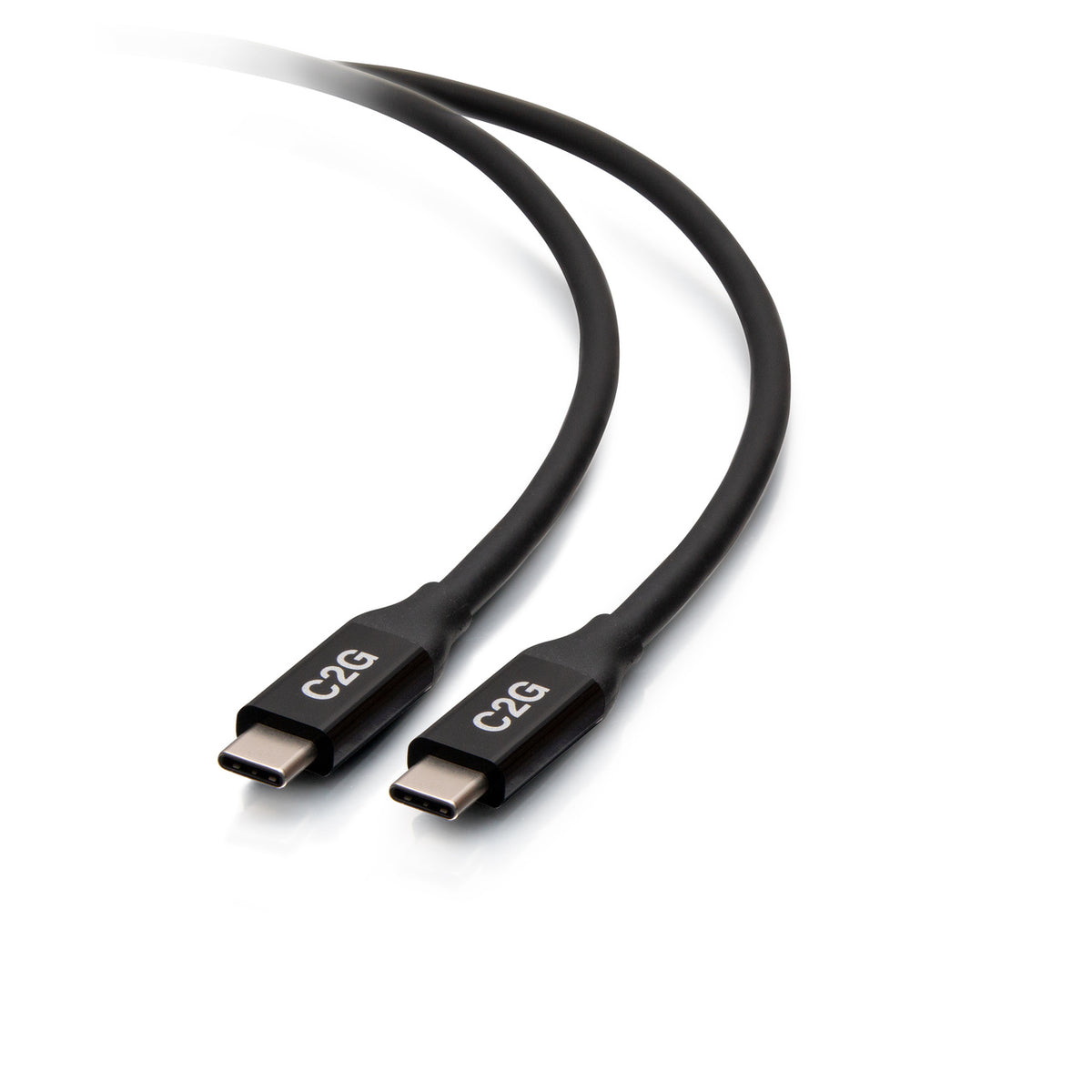 C2G C2G28877 | 2.5ft (0.8m) USB-C Male to USB-C Male Cable (20V 5A) - USB4 (40Gbps)