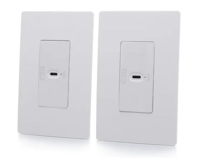 C2G C2G54268 | Superbooster 1-Port USB over Cat6a Wall Plate to Wall Plate Extender Kit